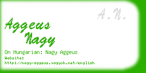 aggeus nagy business card